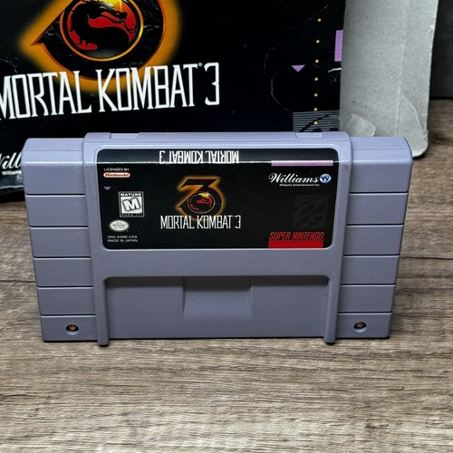 Super Nintendo Game Mortal Kombat 3 with Box and Tray - Picture 2 of 6