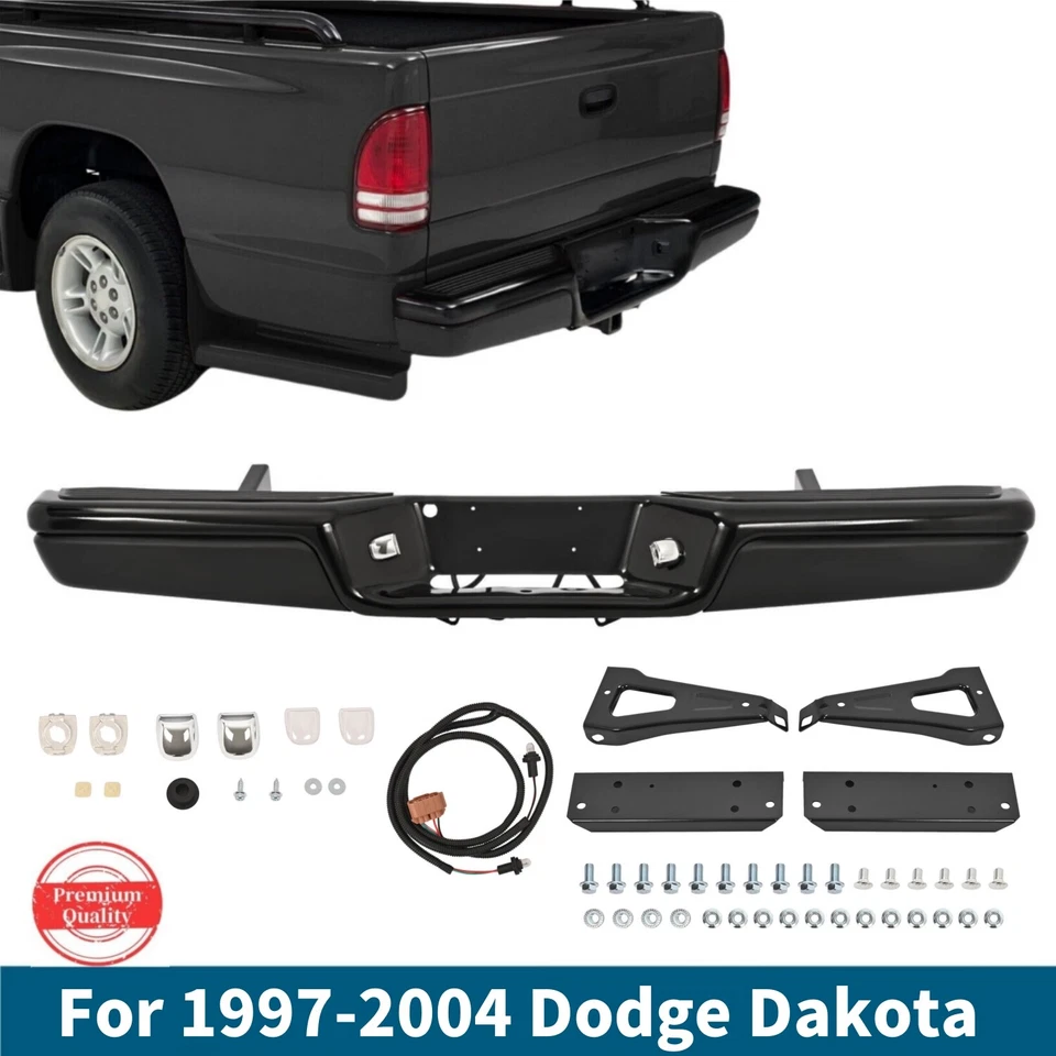 Rear Step Bumper Assembly W/ Mounting Bracket Steel For Dodge Dakota 1997-2004 Foto 4 de 4