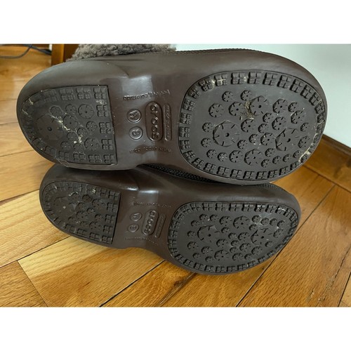 Crocs Women's Nadia Brown Sherpa Faux Fur Lined Boot Size 8 - Picture 6 of 7