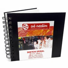 Hardback Sketch Book 15 x 15cm Spiral Bound 80 Sheets 110gsm Page - Royal Talens