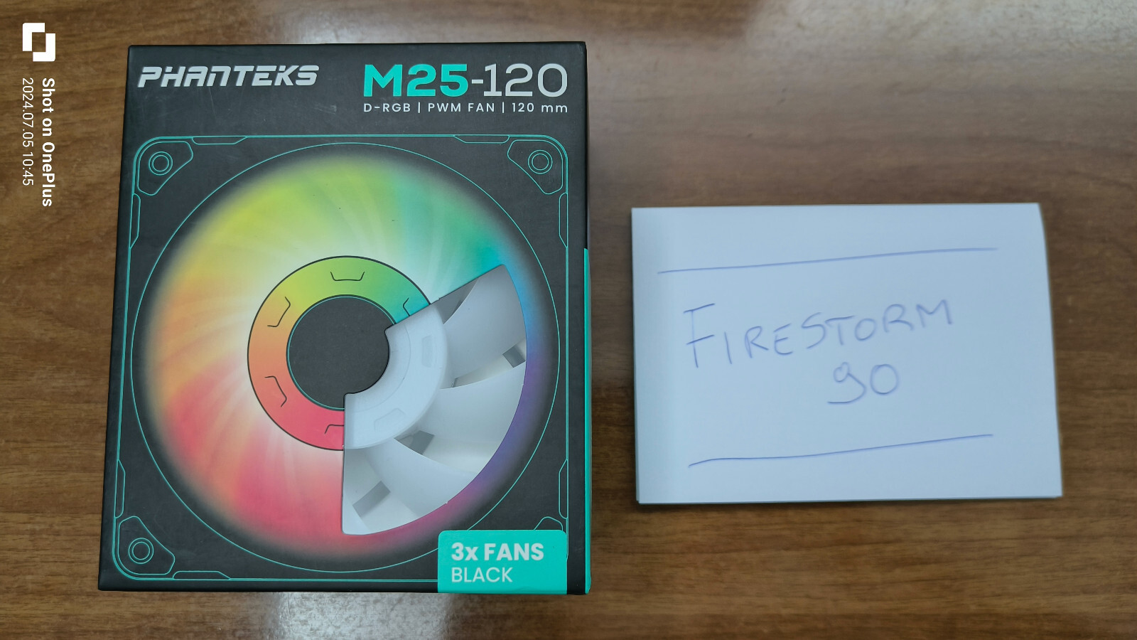 3 Ventole 120mm Phanteks M25 D-RGB - Black