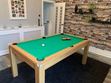 New 6ft Oak with Green Cloth Pool Dining & Table Tennis Table Free Delivery 🚚