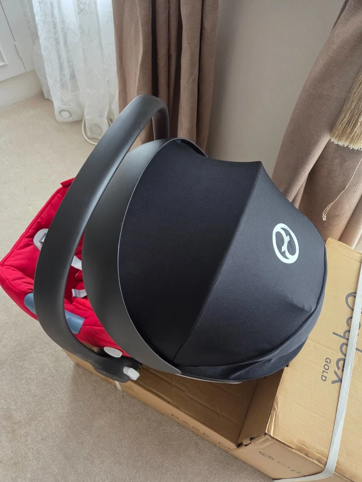 Cybex Aton M GOLD i-Size Babyschale Basis M Kind AUSSTELLUNGSSTÜCK Priam Platinum - Bild 3 von 4