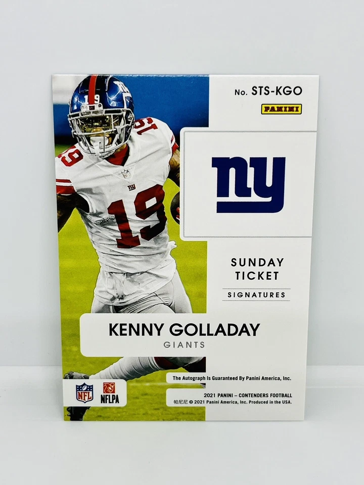 2021 Panini Contenders KENNY GOLLADAY Sunday Ticket Signatures Gold Auto /10 - Image 2 of 2