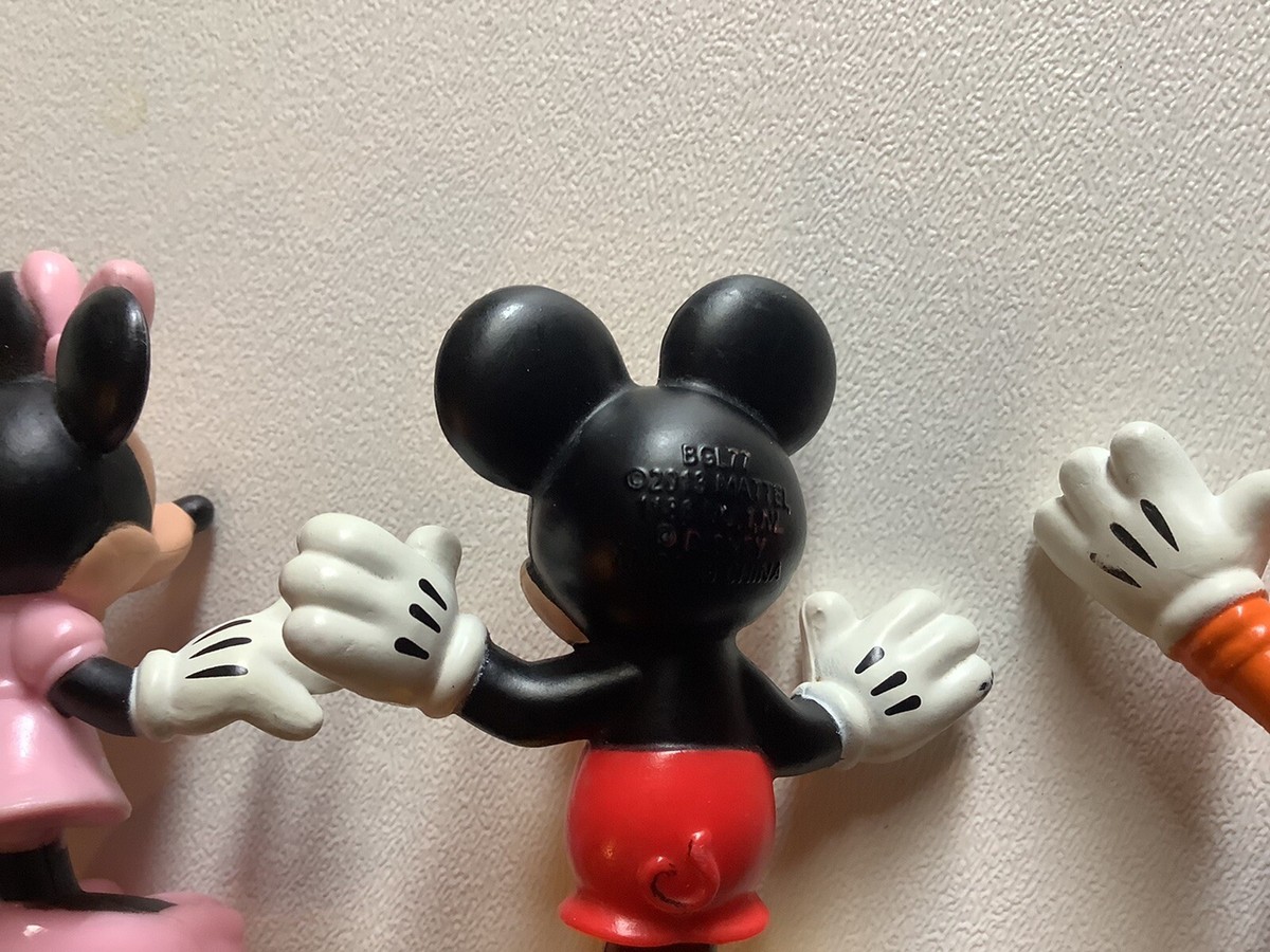 Mattel Disney Mickey Mouse Minnie Goofy Action Figures 3 Inch tall