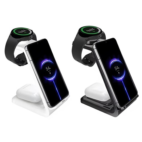 3In1 Wireless Charger Dock Charging Station For Samsung Galaxy S22 S23 Watch 3 4 - Photo 19 sur 26