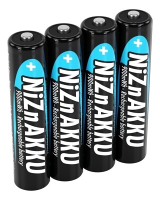 ANSMANN 1321-0001 4er Pack NiZn Hochleistungsakku Batterie Micro AAA 1,6V 900mWh