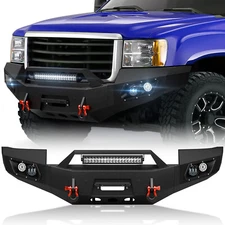 Front Bumper for 11-2014 GMC Sierra 2500 3500 HD Pickup Off-Road W/ Winch Plate