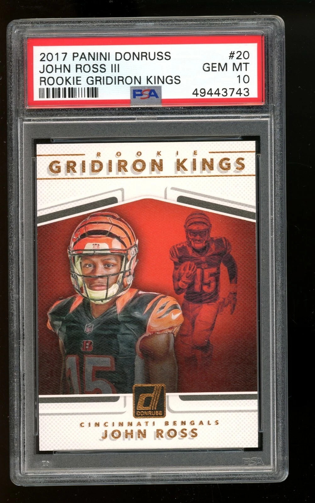 John Ross Panini Donruss Rookie Gridiron Kings #20 Base