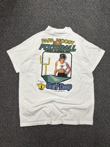 Men Vintage 90s Papawoody Football Freaky Shirt XL