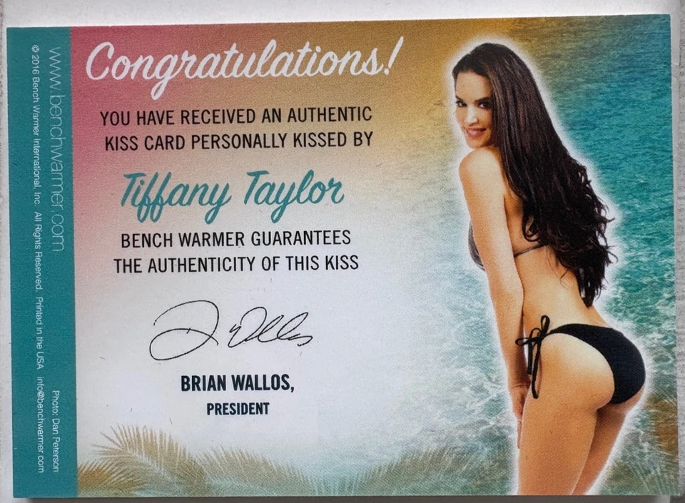 2025 BENCHWARMER GIRLS OF SUMMER TIFFANY TAYLOR AUTOGRAPH KISS CARD /10 - Image 2 of 2