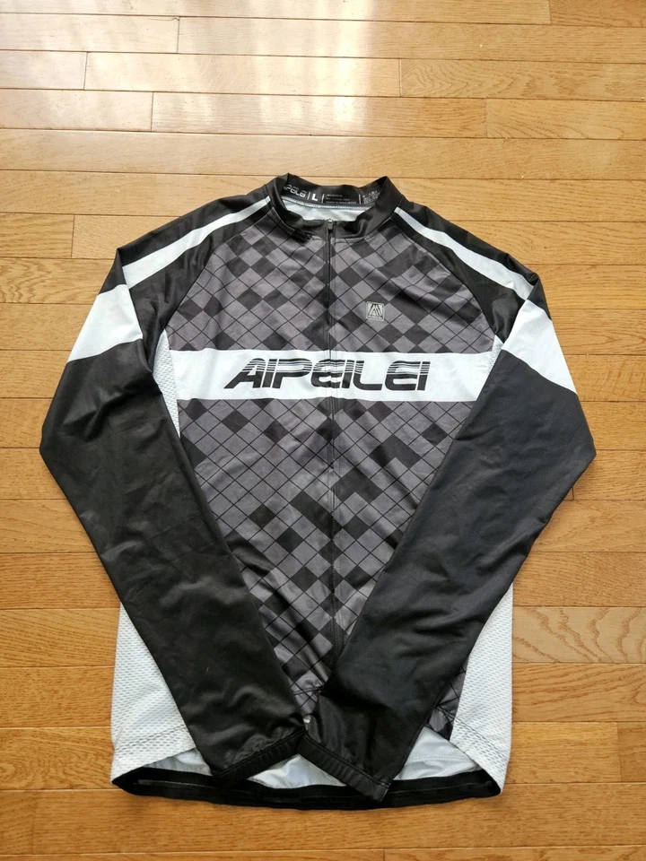 Aipeilei Велосипедная Одежда Белая/ Черная/серая Джерси и Брюки Колготки Комплект Большой - Изображение 2 из 4