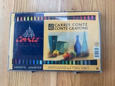48 Conte Crayons.In Box Assorted.Some Broken But Not Used.