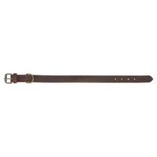 Trixie cane da collare rustico pelle grassa marrone scuro