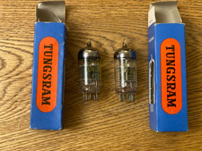 TUNGSRAM ECC82/12AU7 BOXED NEW OLD STOCK, MATCHED PAIR, MADE IN HUNGARY, VGC