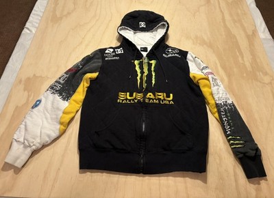 Monster x DC Shoes x Subaru Rally Team Ken Block 2004 vintage zip up hoodie Sz M