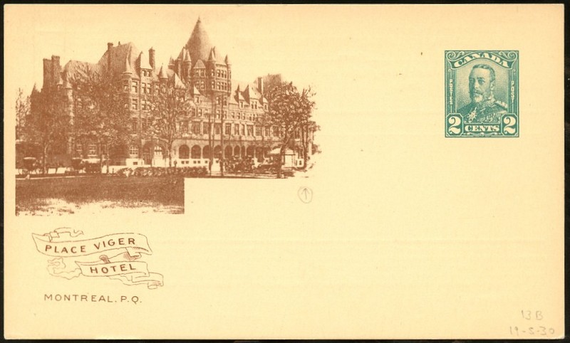 CANADA RY VIEW /  SCROLL /  PLACE VIGER UNUSED CPR G80