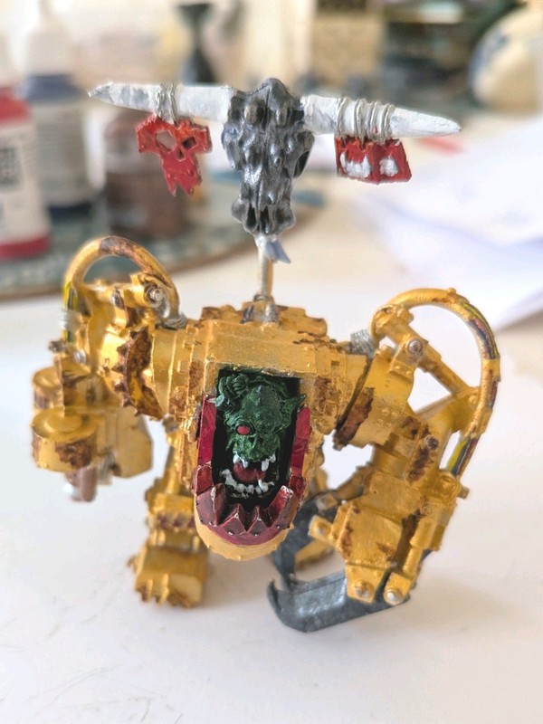 Warhammer 40k Space Orks Ghazghkull Thraka. Well Painted. Metal.
