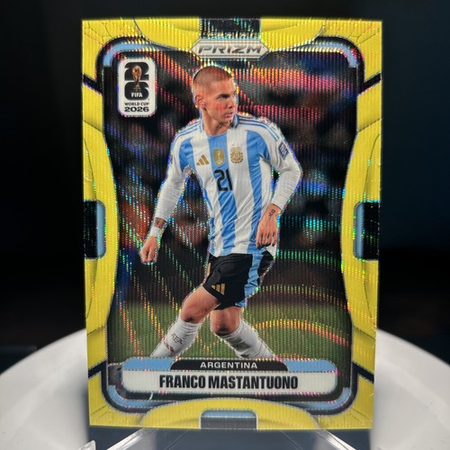 2026 Panini Prizm World Cup Yellow Wave #20 Franco Mastantuono/180 Argentina