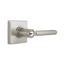 Defiant Tonebridge Satin Nickel Keyed Entry Door Lever with Square Rose