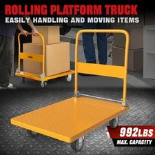 990 lbs Capacity Hand Truck Folding Platform Cart Moving Trolley Dolly Luggage