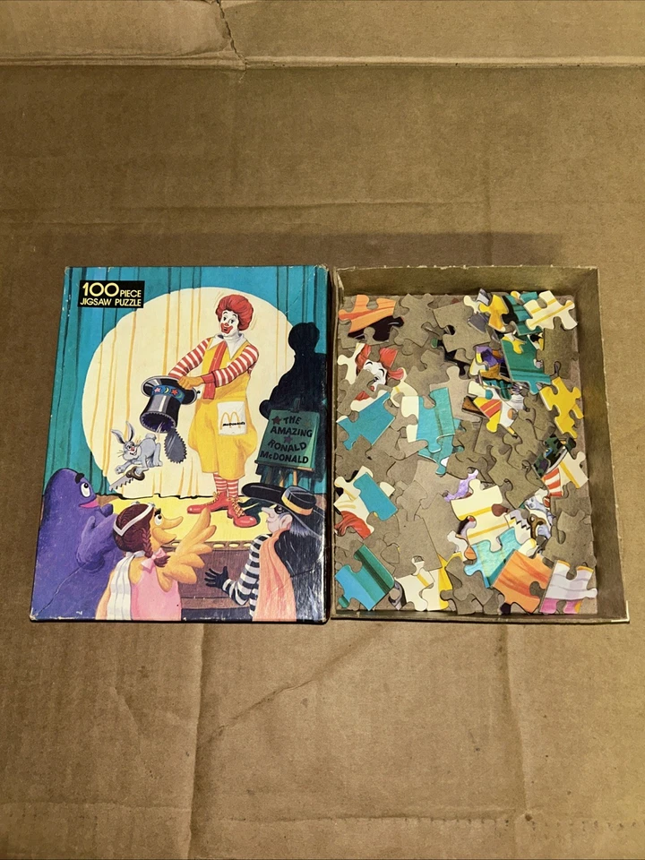 Rompecabezas McDonalds Ronald Magic 1984 100 piezas 4605-42 Whitman completo EE. UU. Foto 4 de 4