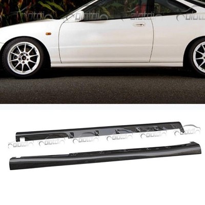  Carbon Fiber Side Skirts Extension Lip Trims For 1994-2001 Honda INTEGRA