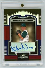 2005 Donruss Timeless Treasures Signature Silver Hideo Nomo Auto 5/5 SP Card #10