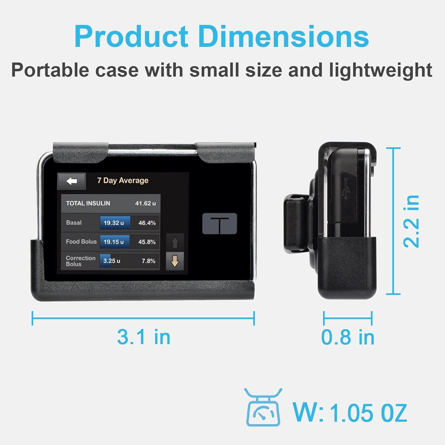 Iguerburn 360° Rotating Case for Tandem Tslim X2, Insulin Pump Holder for T Slim