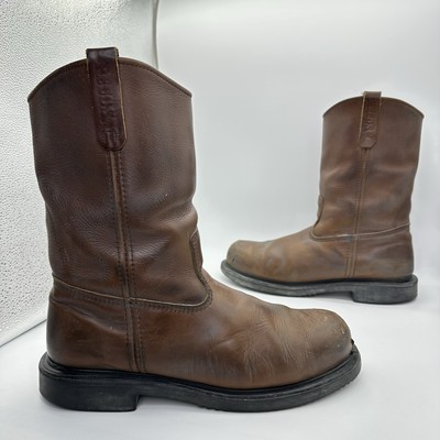 Red Wing-Pecos 2231 Leather Steel Toe Work Boots Men 14 D