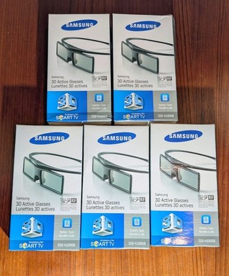 (5x) NEW Samsung 3D Active Glasses (SSG-4100GB) TV Glasses Full HD 3D