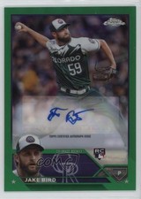 2023 Topps Chrome Update Green Refractor 87/99 Jake Bird #AC-JBI Auto 1bg9