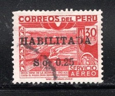 PERU LATIN AMERICA    STAMPS OVERPRINT USED LOT 215BD