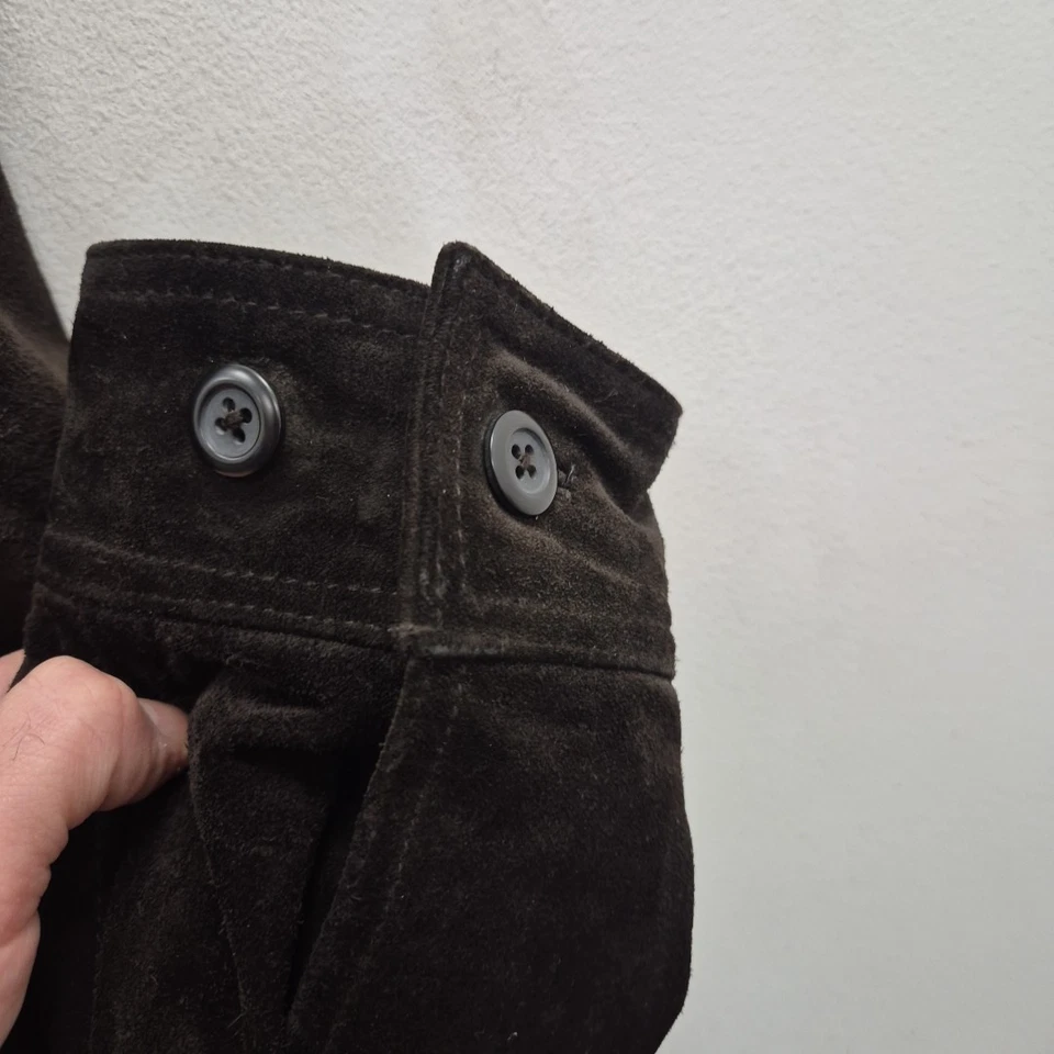 Gap Vintage Heavy Thick Suede Chore Trucker Overshirt Coat Jacket Size Medium - Image 4 of 4