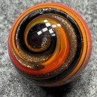 Handmade Marble Gold Lutz ( corkscrew - Spiral ) 1 Inch +-  (S11) — photo 1