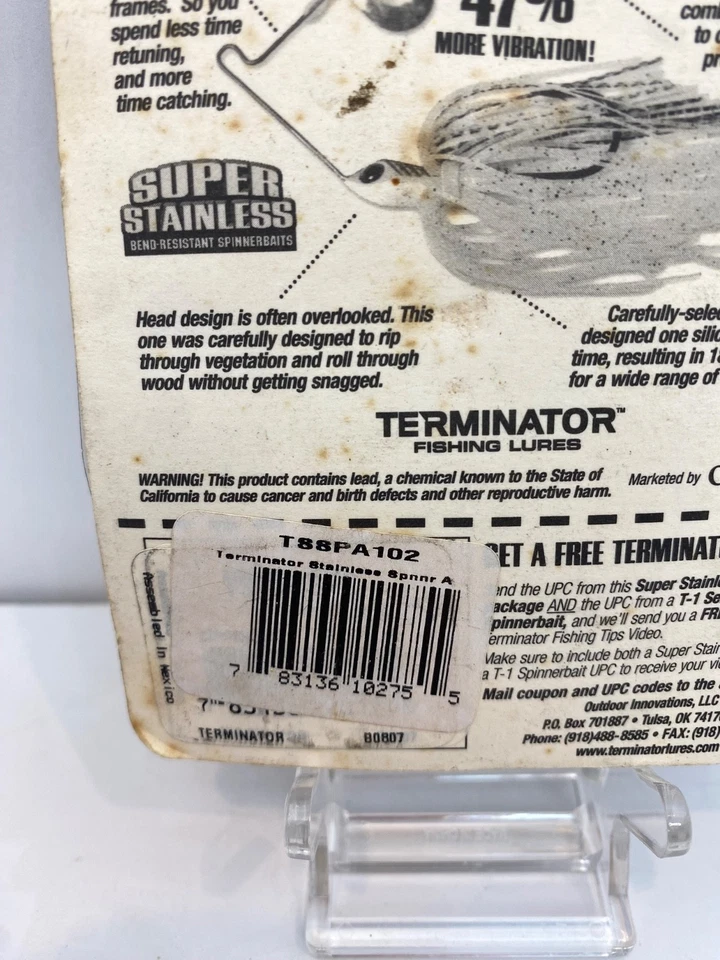 Cebo giratorio Terminator súper inoxidable resistente a las curvas TSSPA102 nuevo en paquete Foto 4 de 4