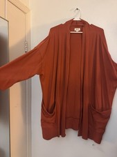 Pact Women s Airplane Wrap Cardigan XL Organic Lagenlook Boho Cottagecore Granny
