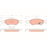 Bremsbelagsatz Scheibenbremse TRW GDB1418 Cotec FüR Ford Mazda Vorderachse