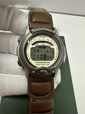 Casio Pathfinder PAL100L-5VT Leather Band Men s Watch