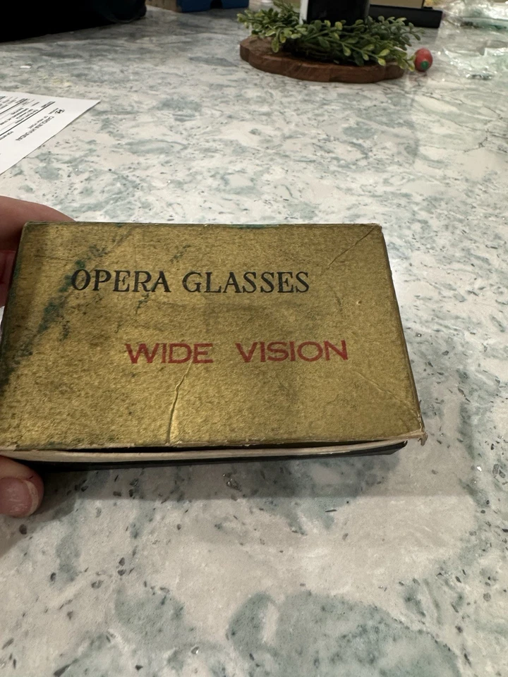Vintage Opera Glasses Folding 2.5X Coated Lenses In Orinal Box Wide View - Image 3 of 4