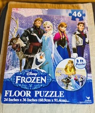 Disney Frozen Giant 46 Pieces Floor Puzzle Ages 3 Olaf, Elsa, Sven - Complete 