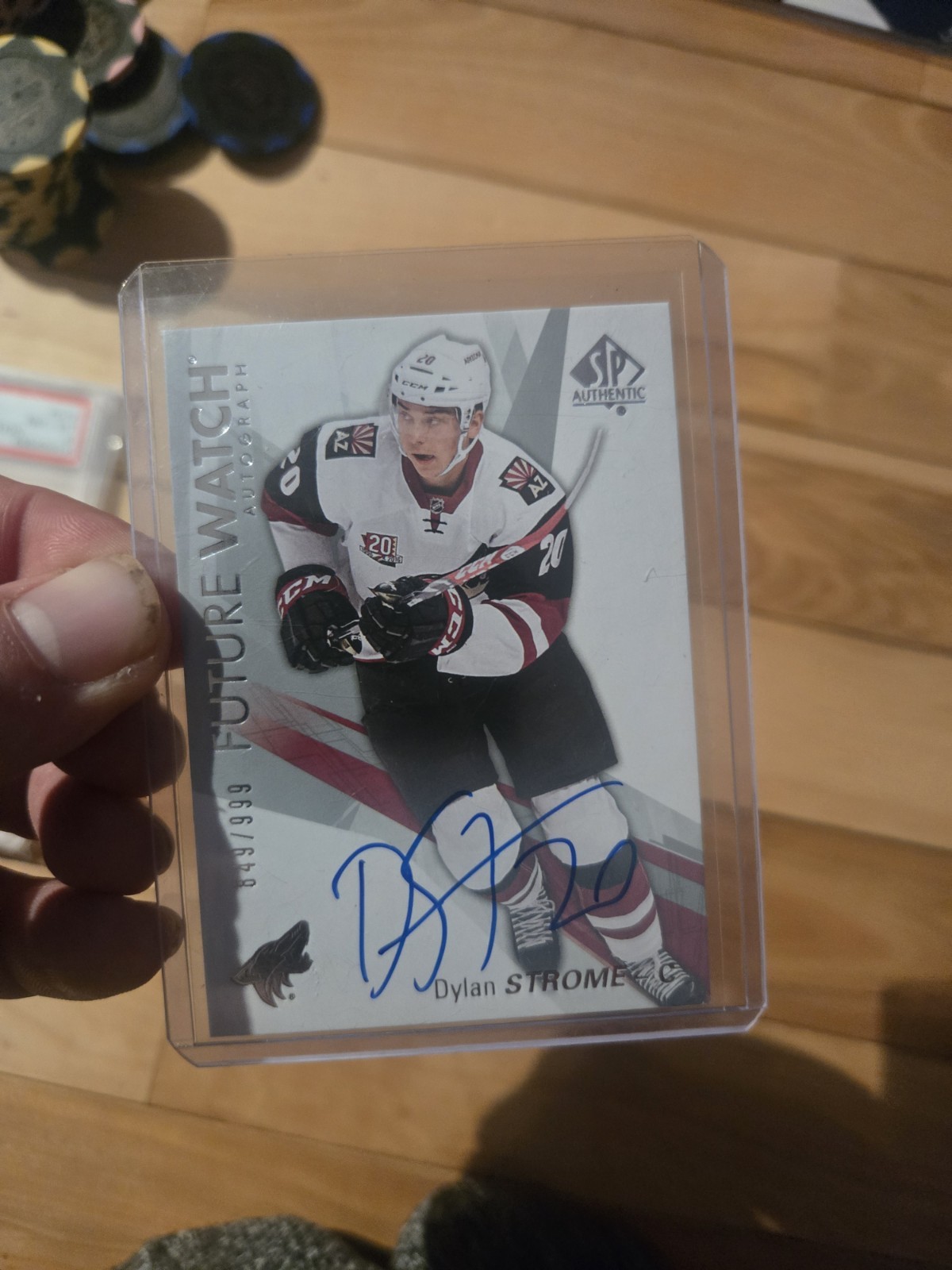 2016-17 Sp Authentic Dylan Strome FWA Future Watch Auto RC /999 #151 Washington