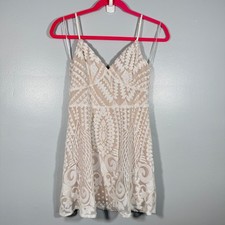 Superdown M Embellished White Lace Tiff Mini Dress Bridal Sorority Formal