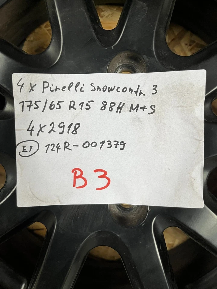 4x Mini 15 Zoll Autec Winterkompletträder Winter Räder 175 65 R15 88H E-Nummer - Bild 3 von 3