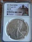 2022 1oz .999 Silver American Eagle NGC MS70 U.S. State Series Nebraska