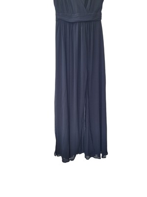 thoughts of hue navy blue surplice maxi dress Lulus Thoughts of Hue Navy Blue Surplice Maxi Dress