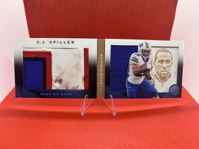 2014 Panini Playbook Signatures C.J. Spiller 2/10 Buffalo Bills Game Used Jersey