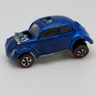 Hot Wheels Redline 1968 Custom Volkswagen Beetle Blue USA Vintage Diecast Car