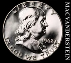 1962 Silver Franklin Half Dollar - Choice Gem Proof  Lustrous  #L5862