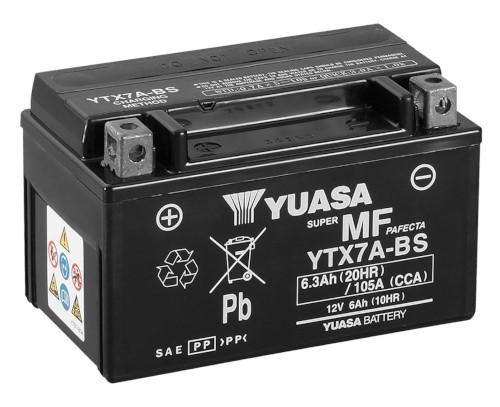 Yuasa YTX7A-BS Batterie 12V 6Ah Schwarz Adly Activator 125 2004-2006-image